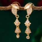 Leafy Diamond Drop Earrings
